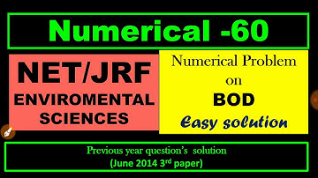 Environmental sciences | NTA UGC NET JRF| BOD numerical| previous year solved paper| mind mapping