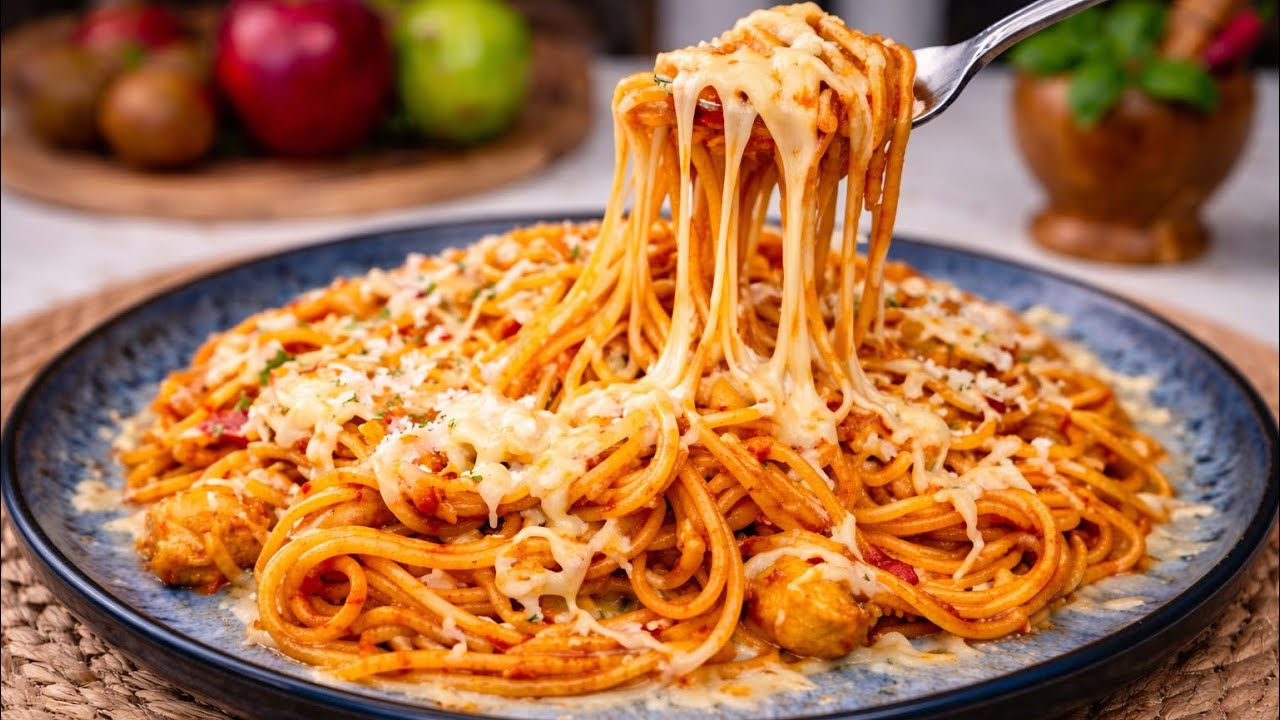 This Chicken Mushroom Tomato Pasta Is So Delicious! Easy 20-Minute Recipe