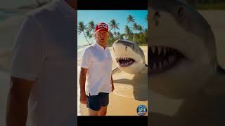 Donald Trump Roasts Talking Shark on Miami Beach 😂 "Go Back in Water!