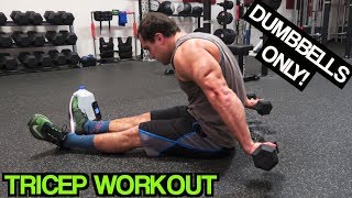 Intense 5 Minute Dumbbell Tricep Workout #2