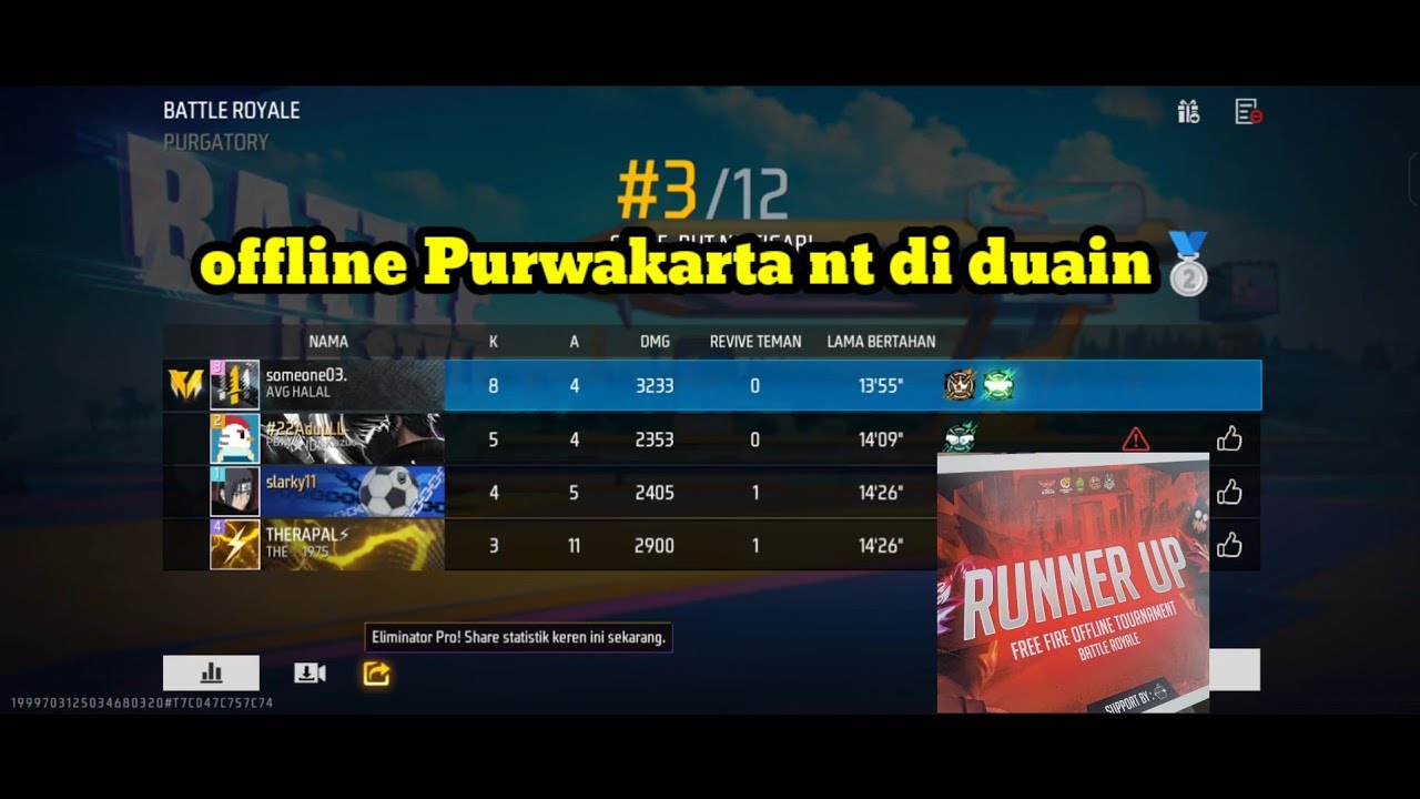 MIC CHECK TURNAMEN OFFLINE PURWAKARTA || NT DI DUAIN BROK🥈🙏