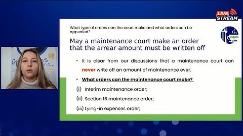 LUNCH AND LEARN: WHAT TYPES OF ORDERS CAN THE COURT MAKE AND HOW AND WHAT ORDERS CAN BE APPEALED?