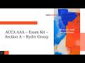 ACCA AAA - Exam Kit - Section A - Ryder Group