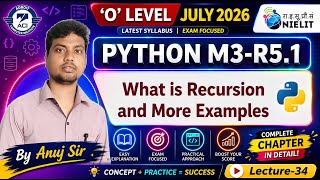 Recursion in Python Explained | O Level Python M3-R5.1 Latest Syllabus 2026 | By Anuj Sir