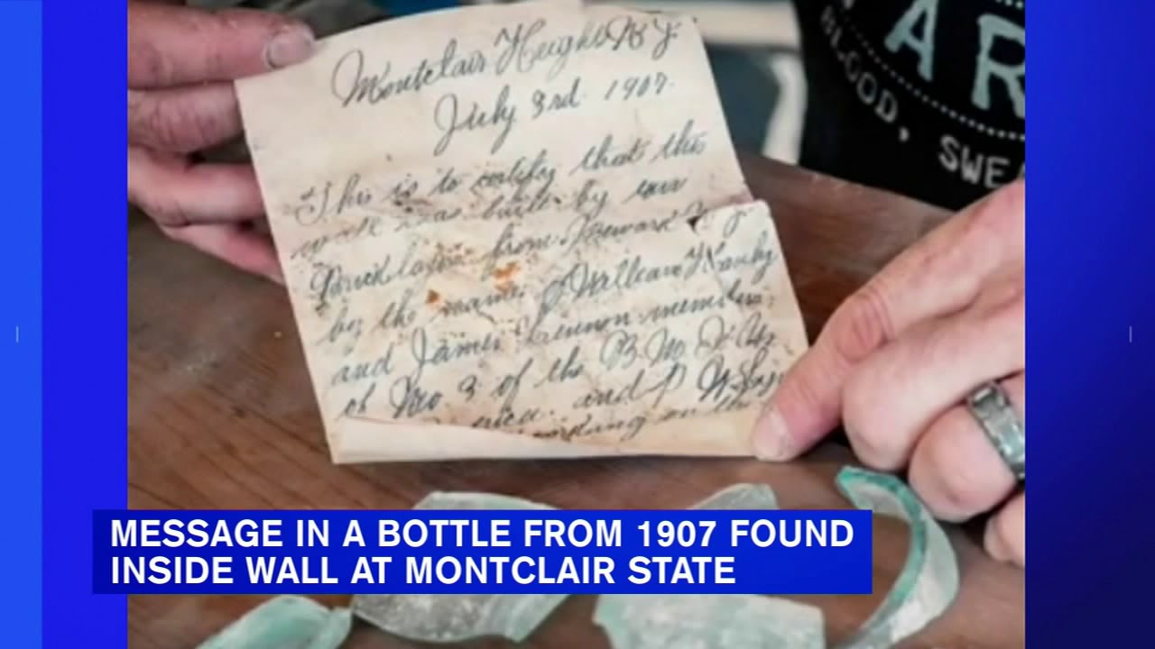 112yearold message in a bottle discovered behind NJ wall YouTube