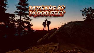 Summiting 14er Pikes Peak to celebrate our 14th anniversary #hiking #pikespeak