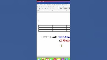 How To Add Text Above Table In Word #Shorts #microsoft365 #officesoftware