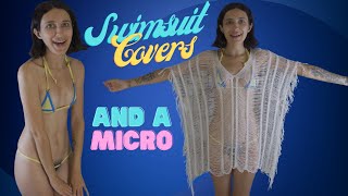 Micro Bikini Under Swim Covers While Reading Comments!
