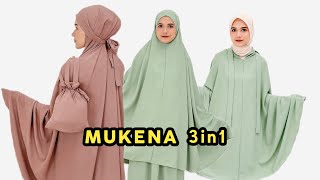 Tutorial mukena 3in1 Cringkle airflow zipper malay | mukena traveling | mukena Lebaran |Mukena lesty