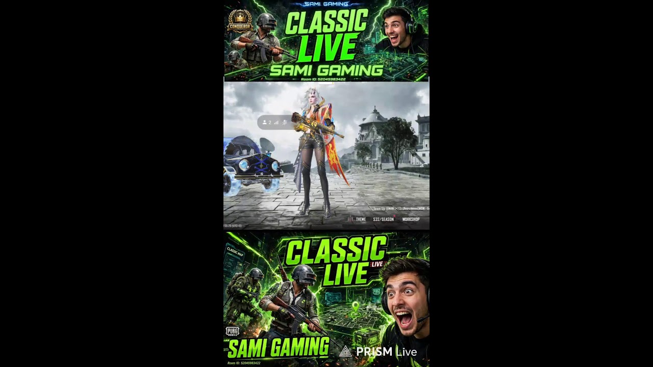 🔴 CLASSIC MAP LIVE - CONQUEROR PUSH | PUBG MOBILE - SAMI GAMING - YouTube