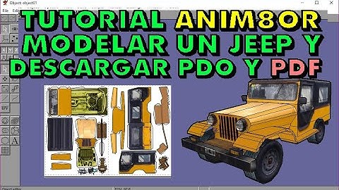 Tutorial Anim8or Modelar Un Jeep Y Descargar PDF Y PDO Download Papercraft Modelismo Cardboard 3d