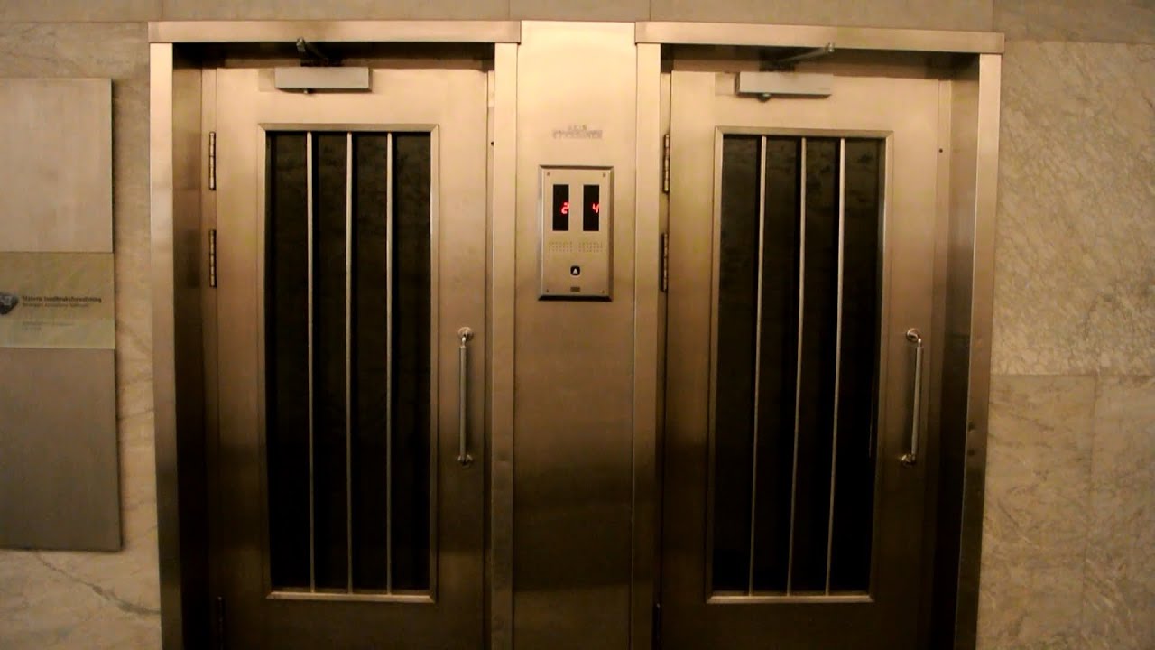 Brødr. Reber A/S (Schindler) traction elevators (mod by KONE) @ Stortingsgaten 28, Oslo, Norway