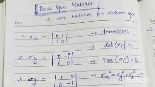 Pauli spin matrics #physics #setphysics #kerala #csirnet