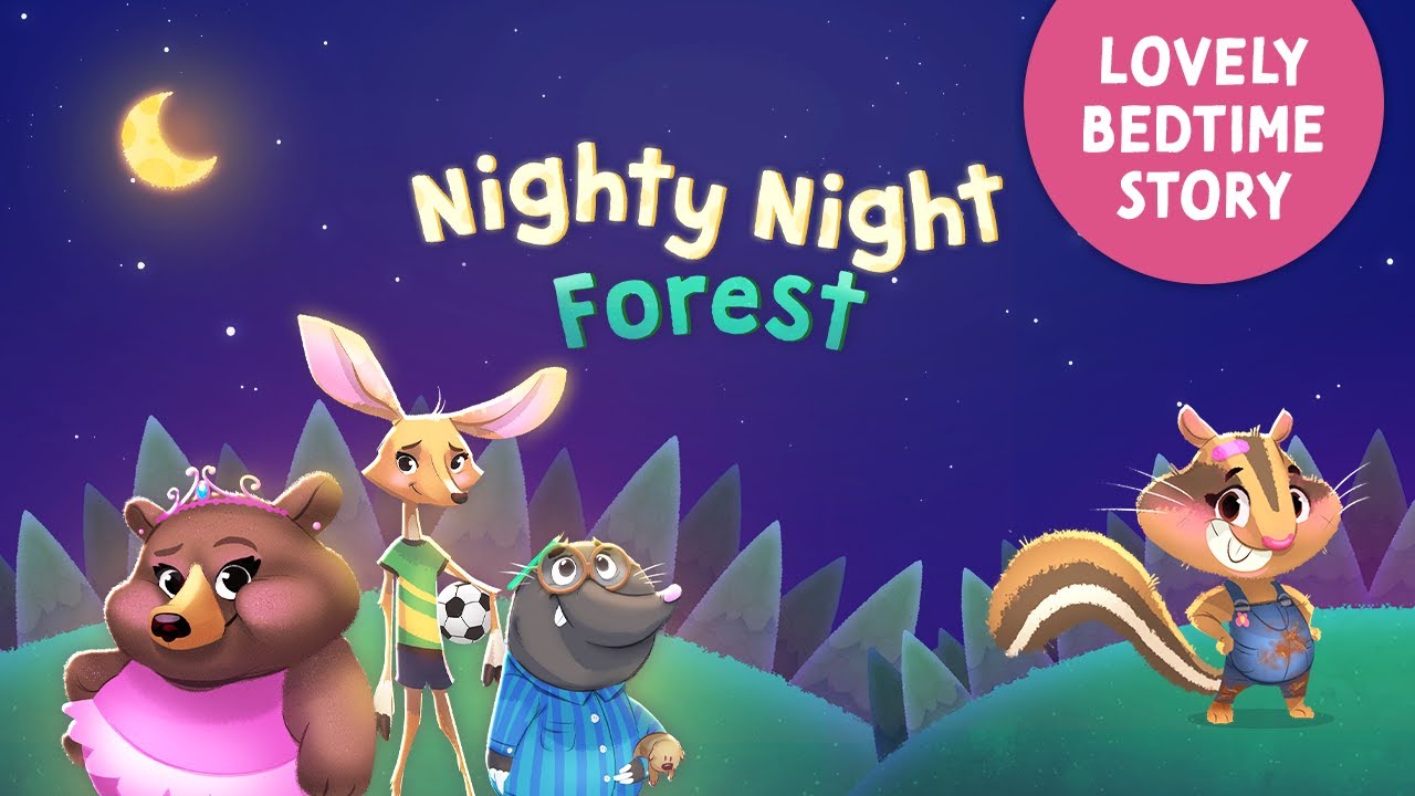 ⁣Nighty Night Forest Animals 🌲 Lovely bedtime story with music for kids & toddlers to fall asleep