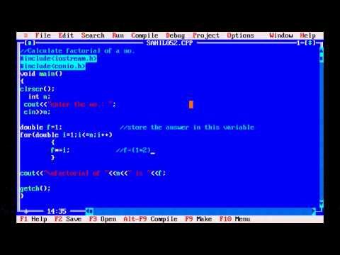C++ program to calculate FACTORIAL of a no. using iteration