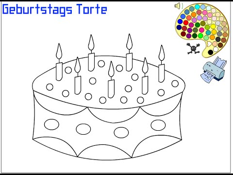 Cake Coloring Pages For Kids Cake Coloring Pages YouTube