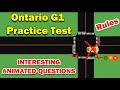 INTERESTING G1 PRACTICE TEST Ontario - ANYONE CAN PASS!!! - Rules - Part 1