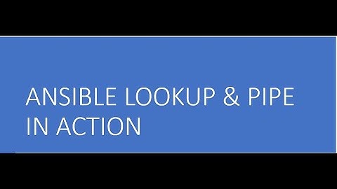 Ansible lookup pipe playbook