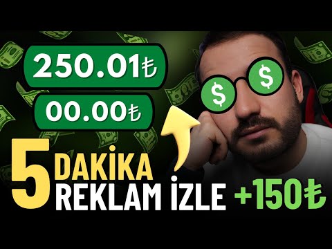 5 DAKİKA REKLAM İZLEYEREK GÜNDE $5/150TL PARA KAZAN 💸 İnternetten Para Kazanma | Para Kazan