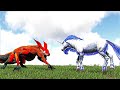 SCP-953 KURAMA Kyūbi 九喇嘛 VS KIRIN ELDER DRAGON-HORSE MH (ARK SURVIVAL EVOLVED BATTLE)