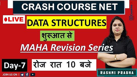 DATA STRUCTURE | DSA | GATE 2022 CSE | NET/SET Exam | CSE | Live Class by Rashmi Prabha
