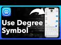 How To Type Degree Symbol On iPhone Keyboard