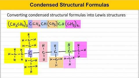 Condensed Structural Formulas