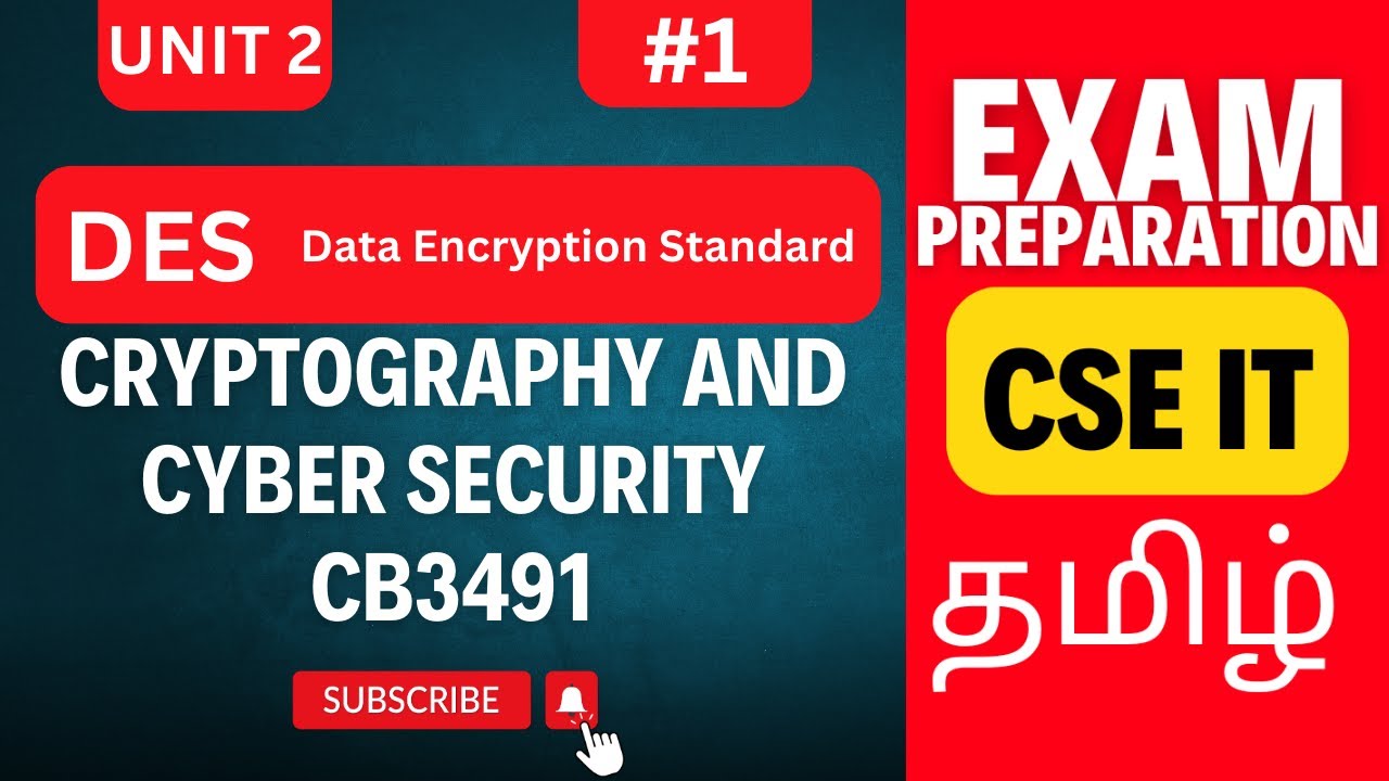 DES in Cryptography | Anna University CB3491 Exam Preparation | Cryptography and Cyber Security