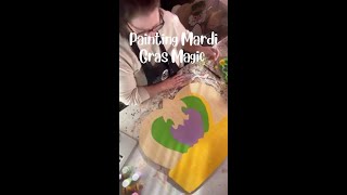 Mardi Gras Door Hanger  Painting Part 2 #shorts