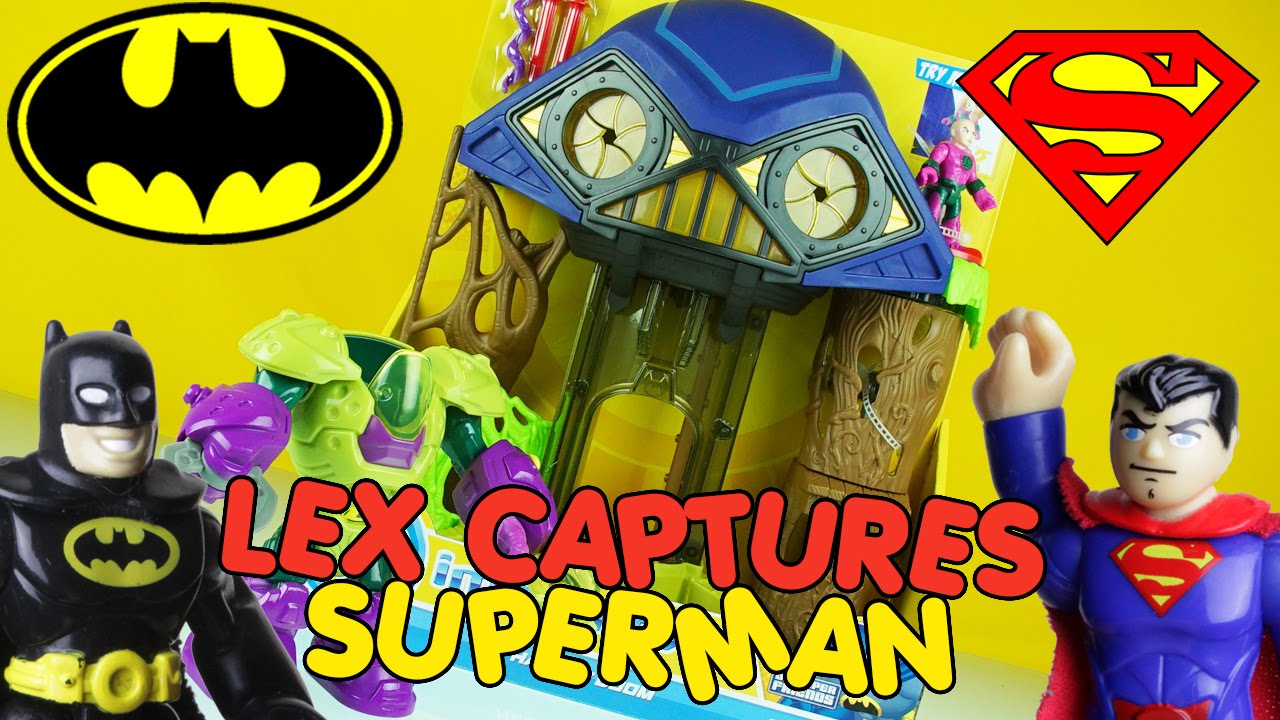 Batman saves Superman from Lex Luthor in his hall of doom new imaginext toys opening unboxing2