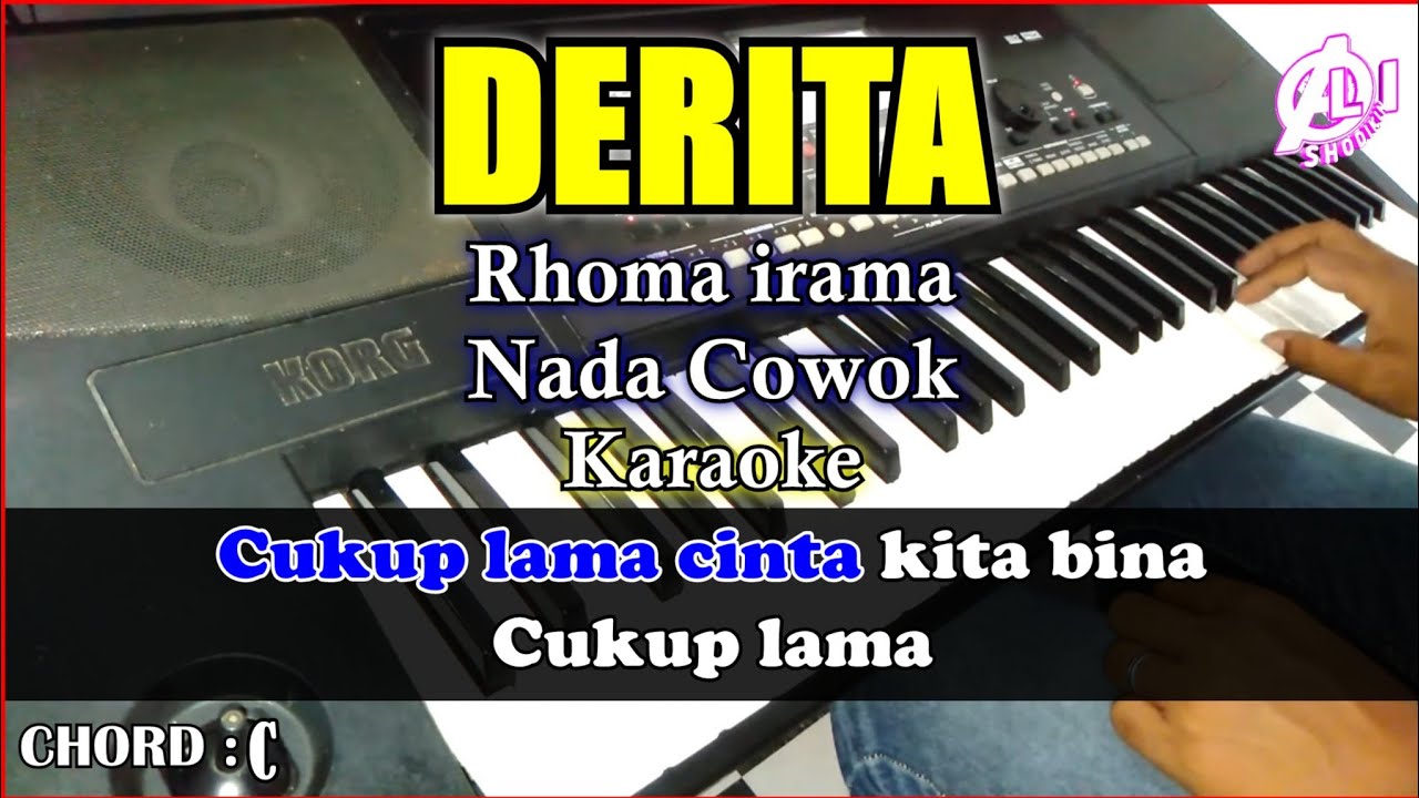 DERITA Karaoke Rhoma irama Nada Cowok | Cover Korg Pa300 Chord \u0026 Lirik