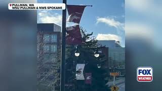 Damaging Winds Roar Through Washington State University Pullman Downing Trees and Scattering Debris