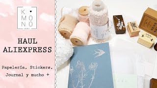 Haul Aliexpress: papelería bonita, stickers, cintas, sellos, midori traveler&#39;s notebook journal y...