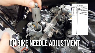 How-to adjust CB550 needle clip position without removing carbs. Profile