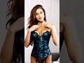 Shirley of Hollywood Black &amp; Turquoise Corset 31545 | Elegant Lace Corset #fashion #corset