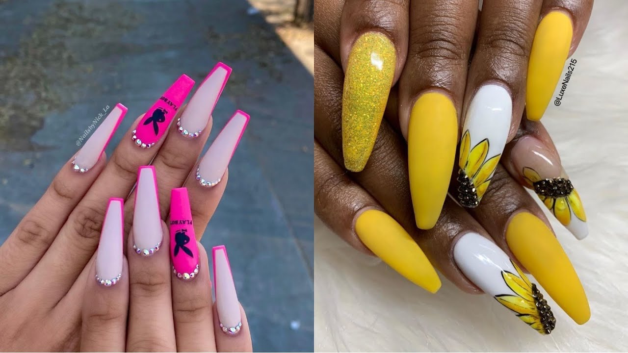 1. "Trendy Baddie Acrylic Nails: 10 Must-Try Designs for a Bold Look" - wide 8