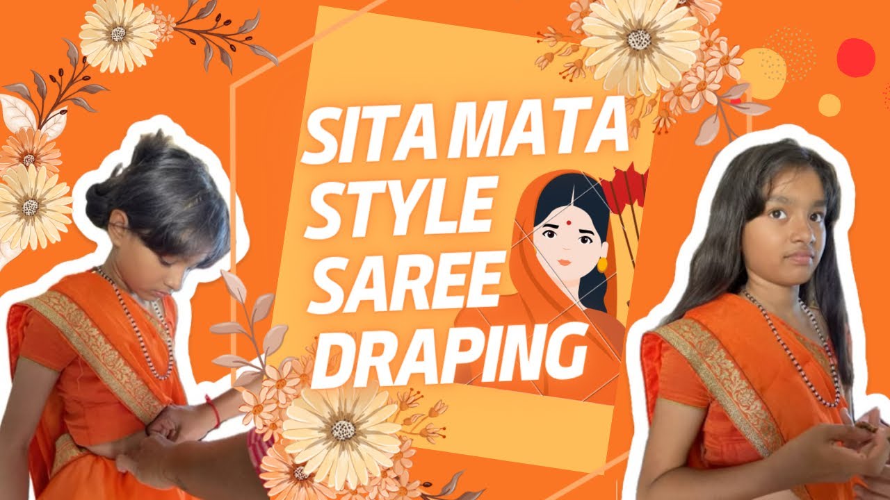 How to wear Sita style saree / Sita Mata Costume