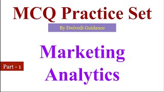 MCQ on Marketing Analytics | Part 1 | mba mcq | mcq exam | aktu mcq exam | mcq model paper | mcq Guide