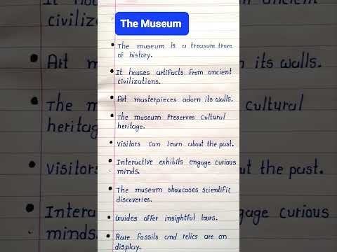10 Lines On Museum In English The Museum Essay Themuseumessay Shorts Viral Video Viralvideo