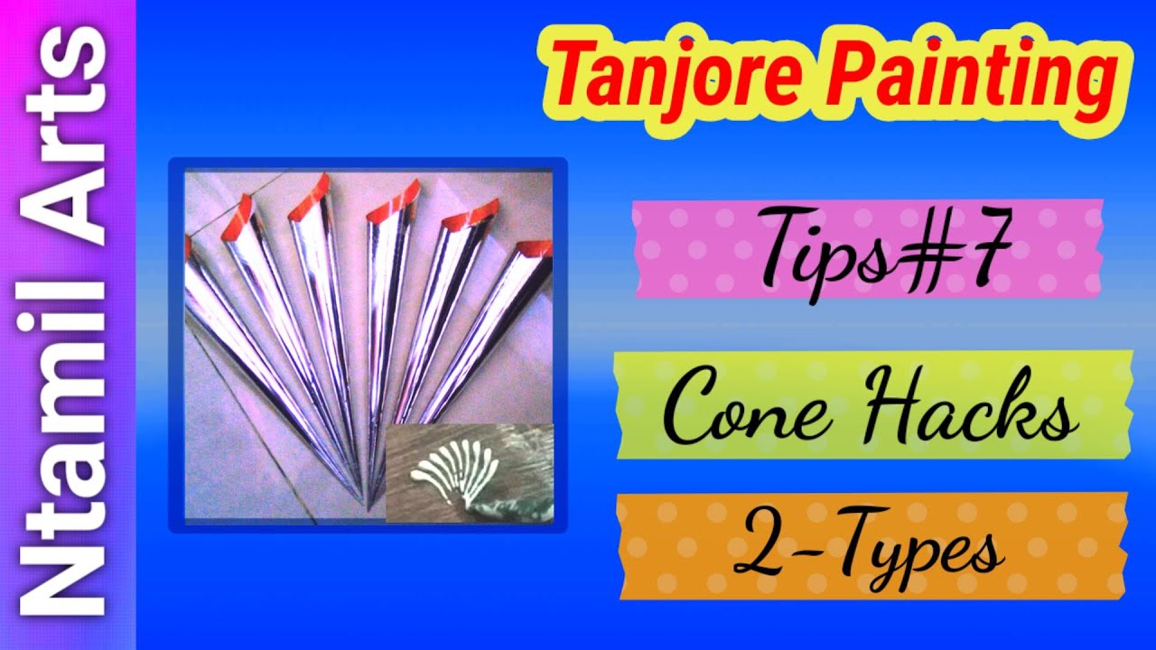 Tips#7- Simple Cone making hacks at home for muck works -DIY -Tanjore painting- Ntamil Arts