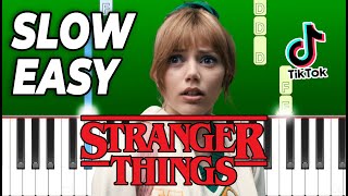 Chrissy Wake Up - Slow Easy Piano Tutorial (TikTok song) (Stranger Things)