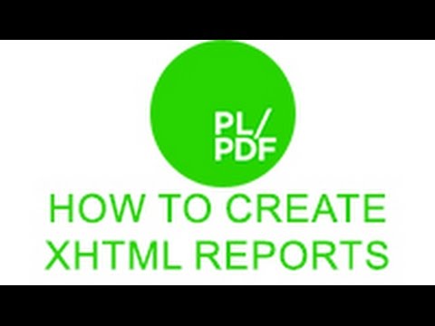 How to create XHTML reports with PL/PDF