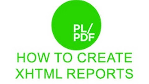 How to create XHTML reports with PL/PDF