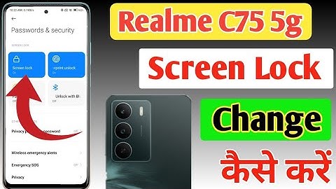 Realme C75 5g screen lock kaise change kare/ Realme C75 5g pattern lock change kaise kare