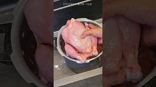 whole chicken with rice quick recipe #chickenrice #shorts