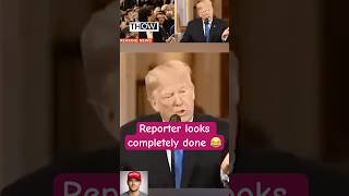 Trump loses it when pressed for an answer 😂