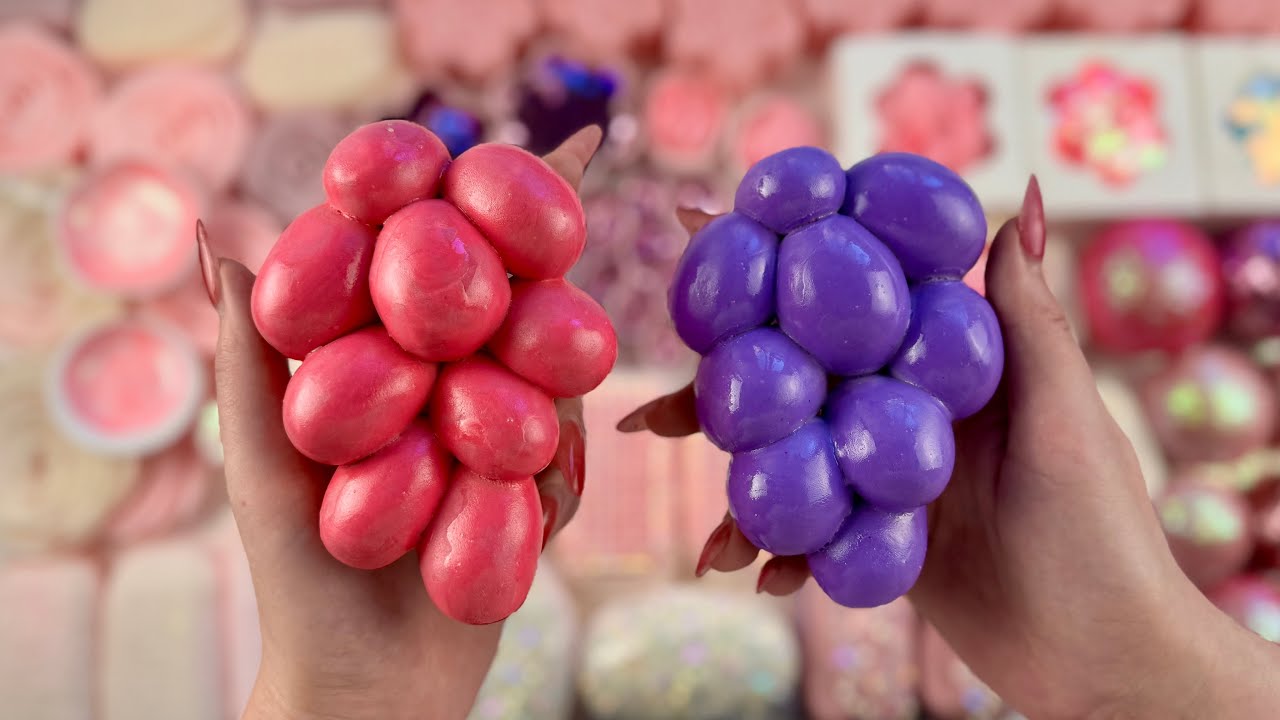 ASMR Crushing soap boxes with foam and glitters | Gym chalk | Peeling off the film | Clay cracking