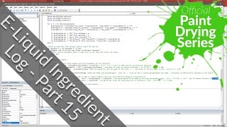 Creating an E Liquid Ingredient Log - Part 15