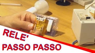 How to connect a stepper relay to control a lamp from different points