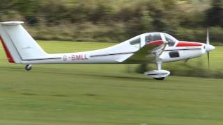 Grob 109B G-BMLL leaving Dunstable LGC